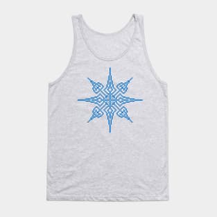 Pixel Blue Holiday Snowflake Tank Top